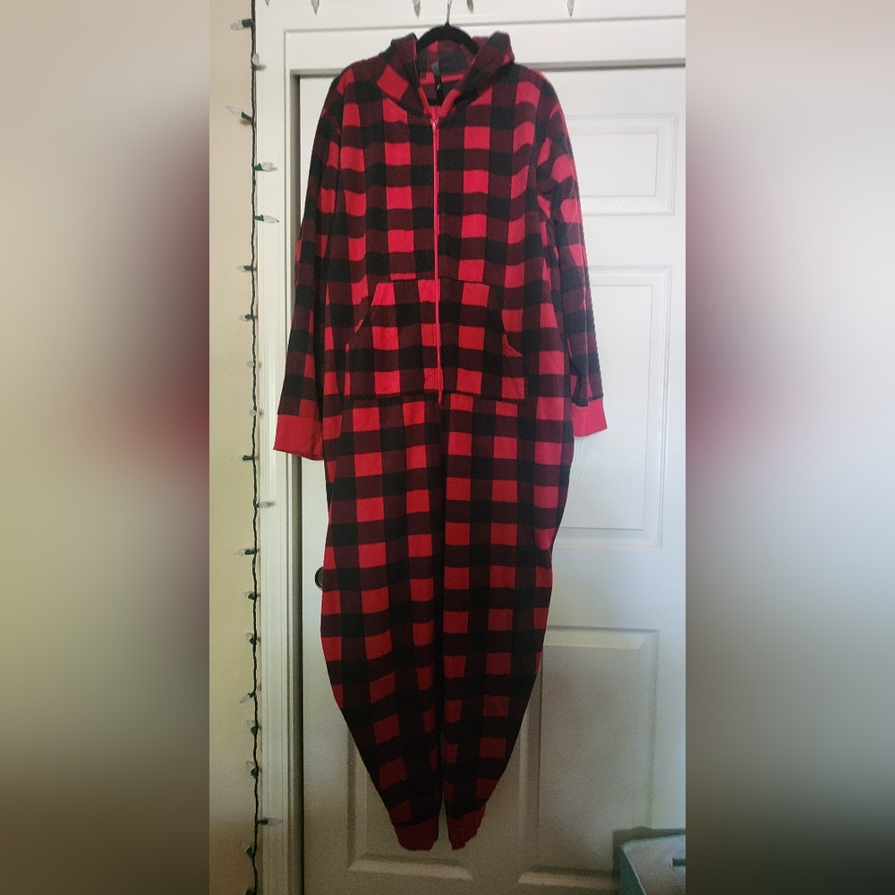 Torrid Red and Black Buffalo Plaid Onesie